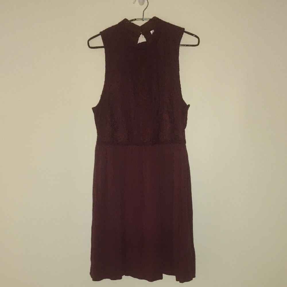 Xhilaration Sleeveless Burgundy Mini Dress